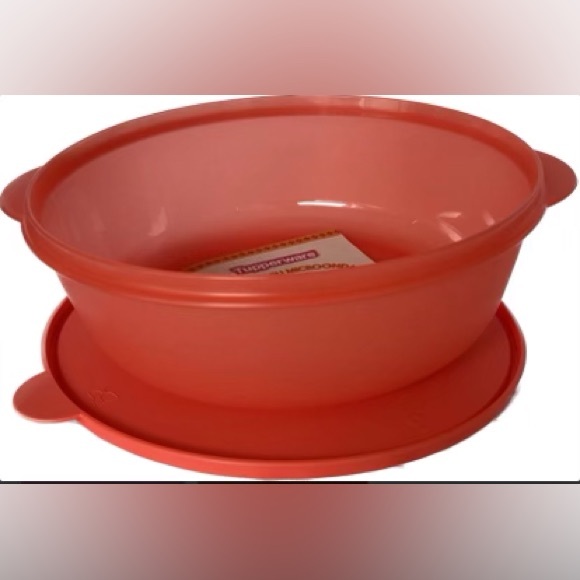 Tupperware CrystalWave PLUS  Container 2.75 Liter Coral Color - Picture 4 of 4